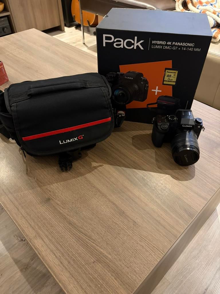 lumix panasonic g7 4k + objectif, Enlèvement ou Envoi