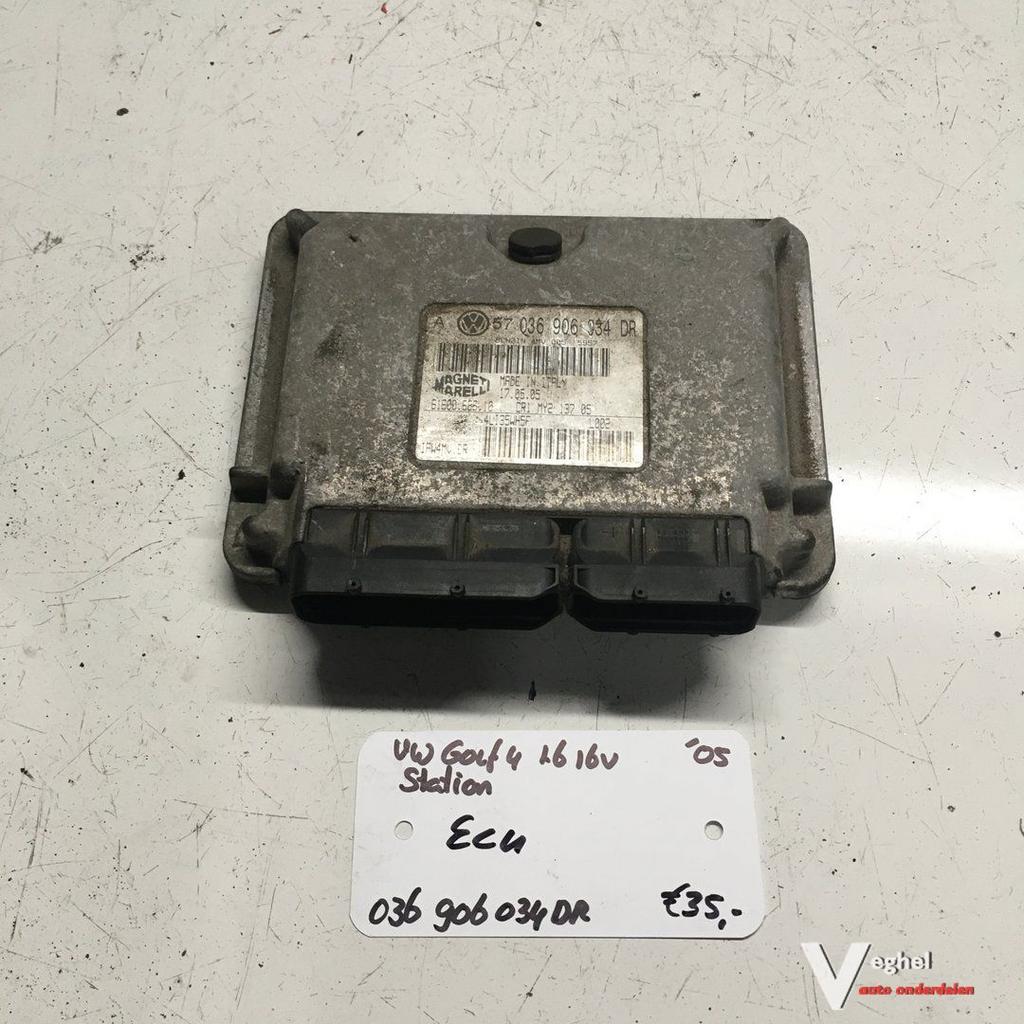 Vw Golf 4 Station 1.6 16v 2005 2500176  ECU   036 906 034 DR, -, Utilisé, -, -