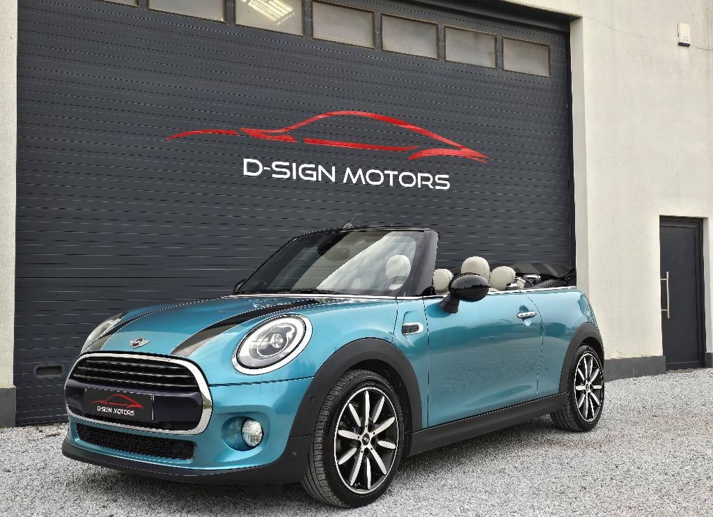 MINI COOPER CABRIO 1.5iA (136pk) 2017 47.828km FULL OPTIES, Auto's, 4 zetels, Cabriolet, Blauw, Leder
