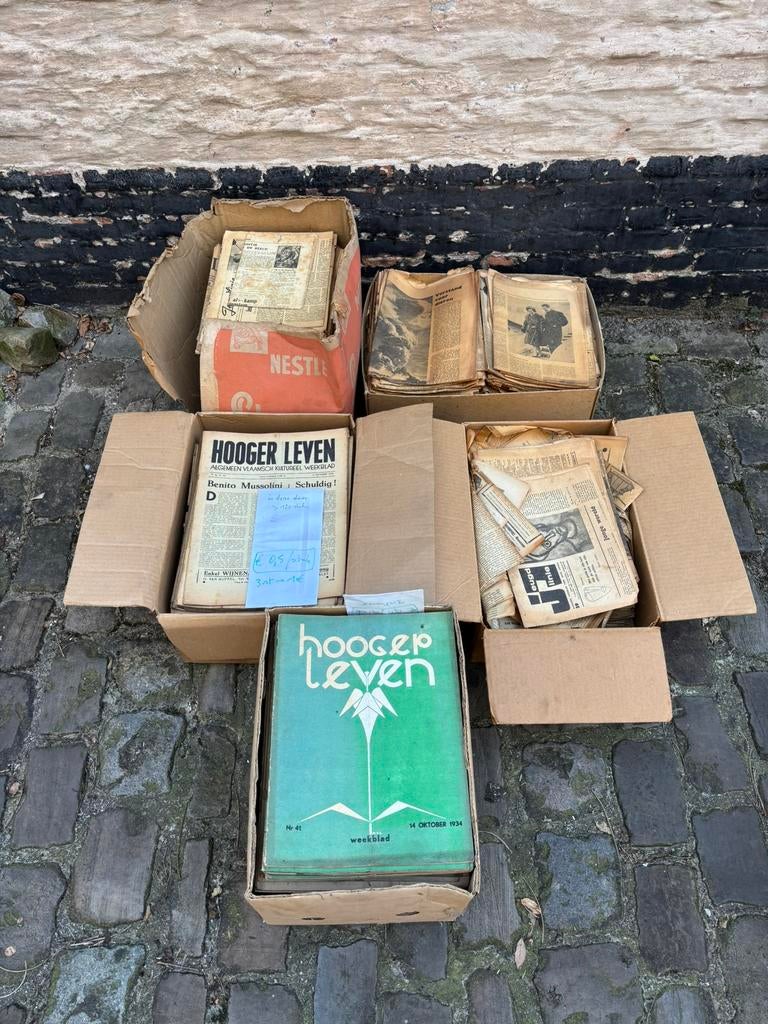 5 dozen oude Vlaamse kranten (‘30-‘50), Verzamelen, Ophalen, 1920 tot 1940, Krant