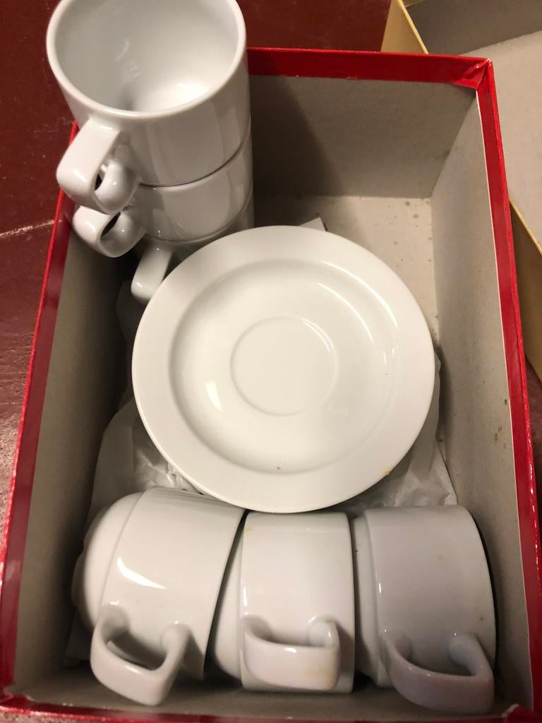 Nieuwe espresso tasjes met schoteltjes, Enlèvement, Neuf, Tasse(s) et/ou soucoupe(s)