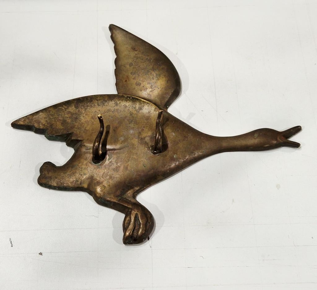 Eend gans koperen wanddecoratie ,  kleerhanger, Ophalen of Verzenden