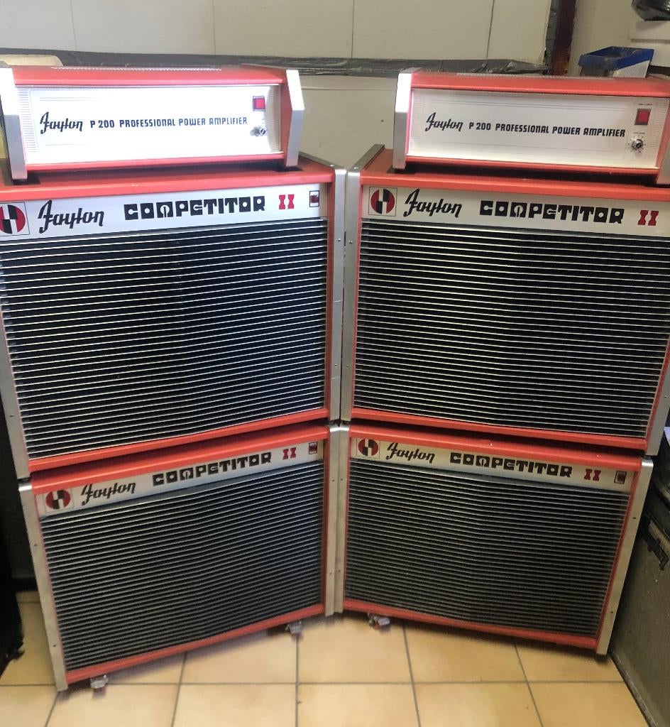 ENCEINTE COMPETITOR 2 FAYLON VINTAGE 70'S VERSION ROUGE, TV, Hi-fi & Vidéo, Enlèvement, Utilisé, Audio