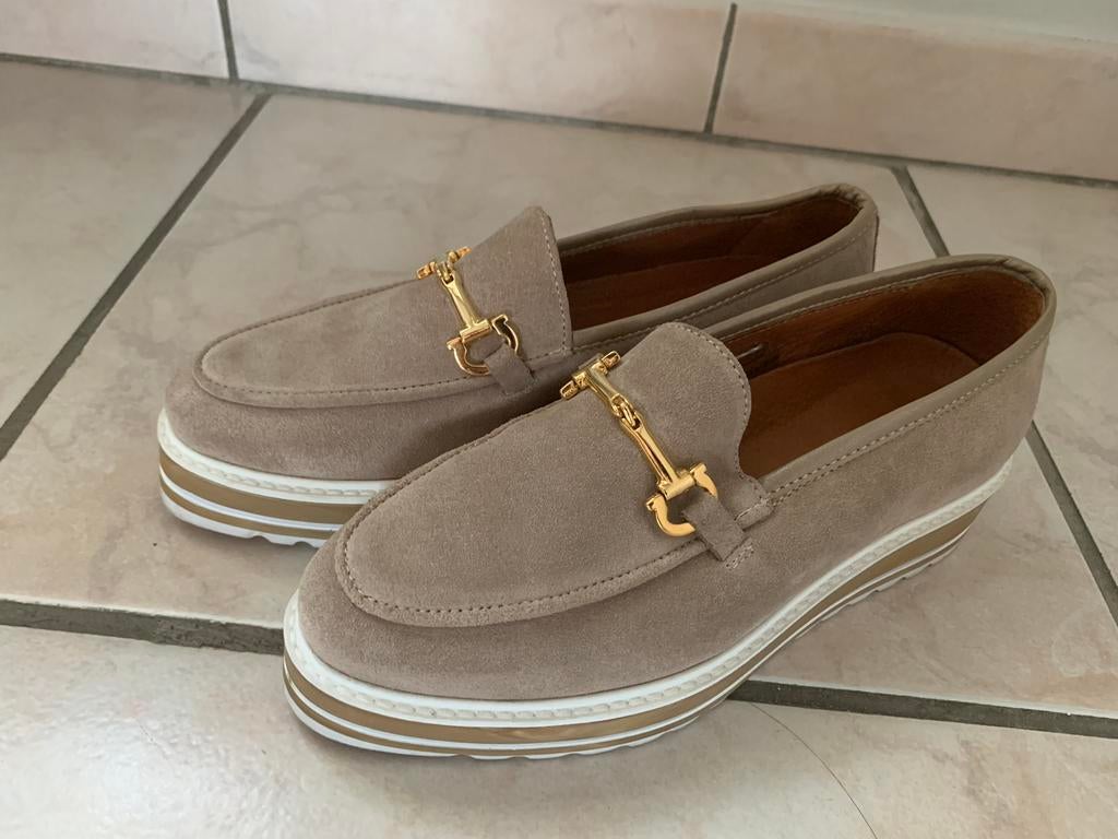 Instappers Tango 37 beige als nieuw, Ophalen of Verzenden, Zo goed als nieuw, Instappers, Beige