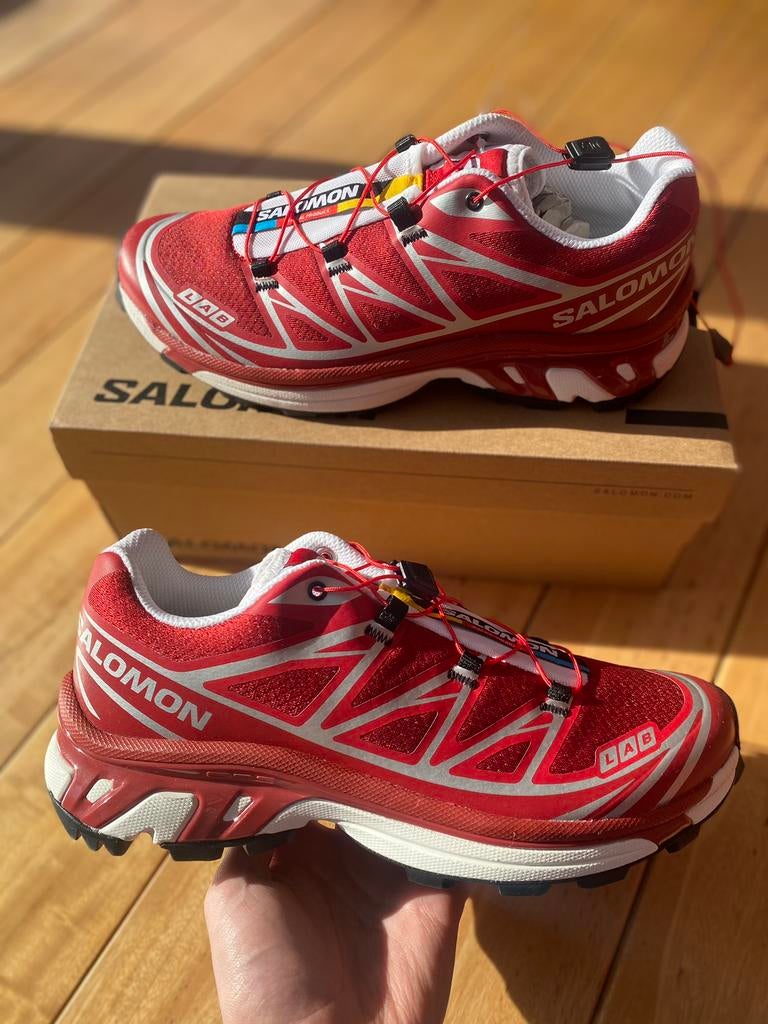 Salomon XT-6 Lava Falls White Footwear Silver-Coloured 40, Enlèvement ou Envoi, Sneakers et Baskets, Neuf, Rouge