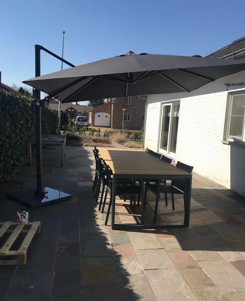 Tuinset, Tuin en Terras, Tuintafels, Ophalen, Gebruikt, Rechthoekig, Hout