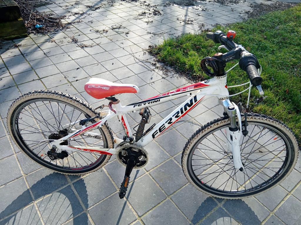 VTT FERRINI 24 Pouces Blanc/Rouge/Noir, Enlèvement, Utilisé, 20 pouces ou plus, Ferrini