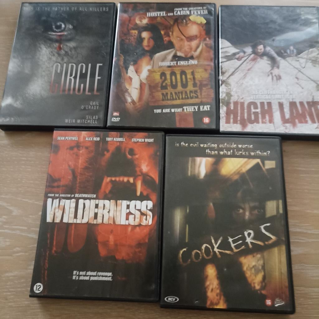 5 dvd genre triller, horror , 2,50 € voor 5 dvd, Cd's en Dvd's, Dvd's | Horror, Ophalen of Verzenden
