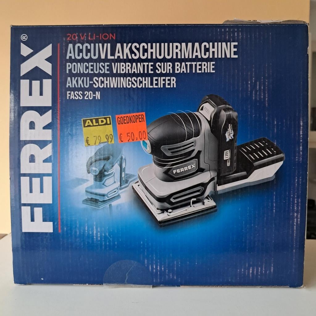 ACCUSCHUURMACHINE Ferrex op batterij, Ophalen
