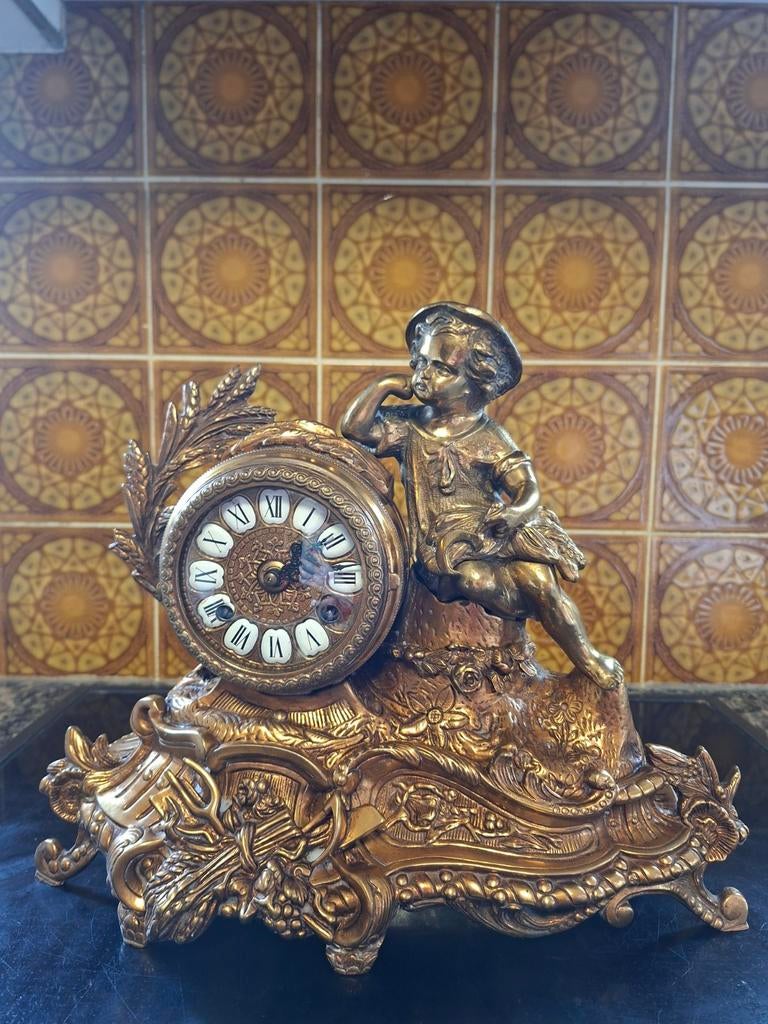 Tafelklok  Geneva, Carl Westh, 1900., Antiek en Kunst, Antiek | Klokken, Ophalen