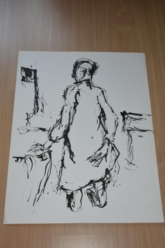 Originele rietpentekening Dolf Jaspers, Ophalen of Verzenden