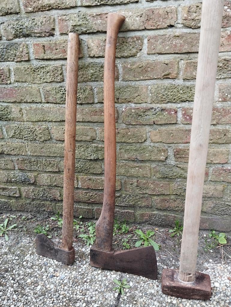 Voorhamer en 2 bijlen, Jardin & Terrasse, Outils à main, Enlèvement, Utilisé, Hache