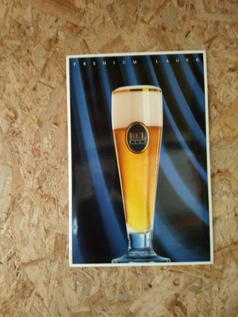 Bel Pils reclame 1991, Verzamelen, Ophalen of Verzenden, Zo goed als nieuw, Reclamebord, Plaat of Schild, Duvel
