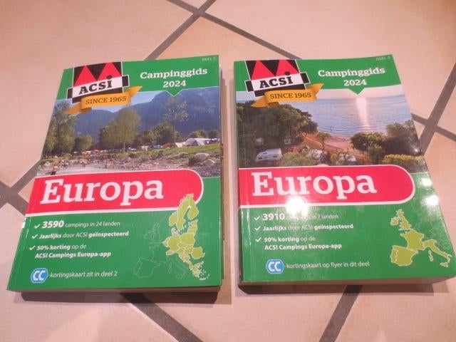 ACSI kampeergidsen EUROPA deel 1 EN 2 2024 € 5,00, Enlèvement, Europe