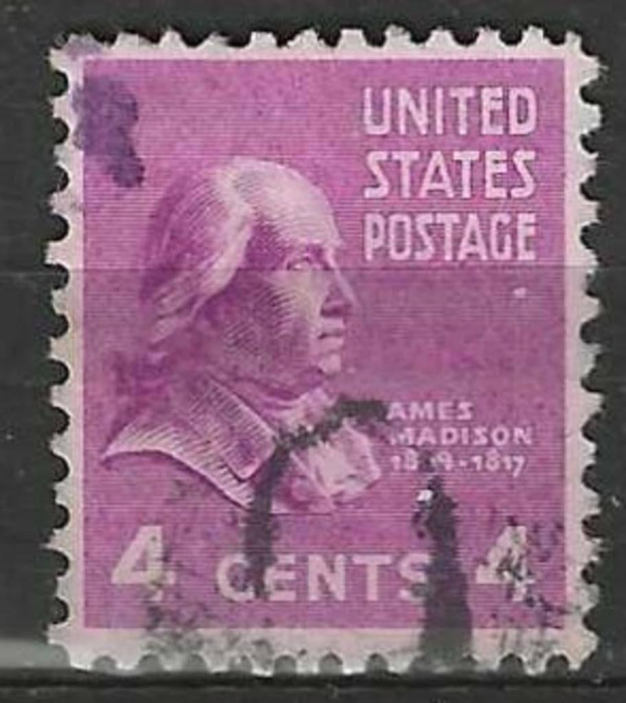 USA 1938 - Yvert 373 - James Madison (ST), Postzegels en Munten, Postzegels | Amerika, Gestempeld, Verzenden