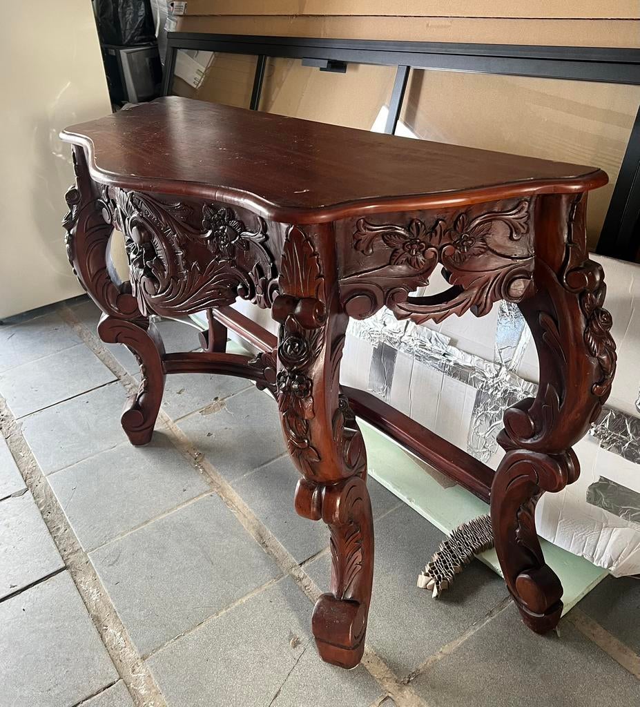 houten console met houtsnijwerk, Antiek en Kunst, Ophalen