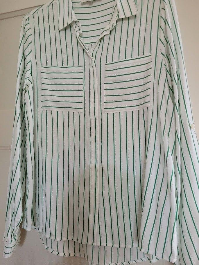 bloes wit groen gestreept lola liza, Maat 38/40 (M), Lola & Liza, Wit, Ophalen of Verzenden