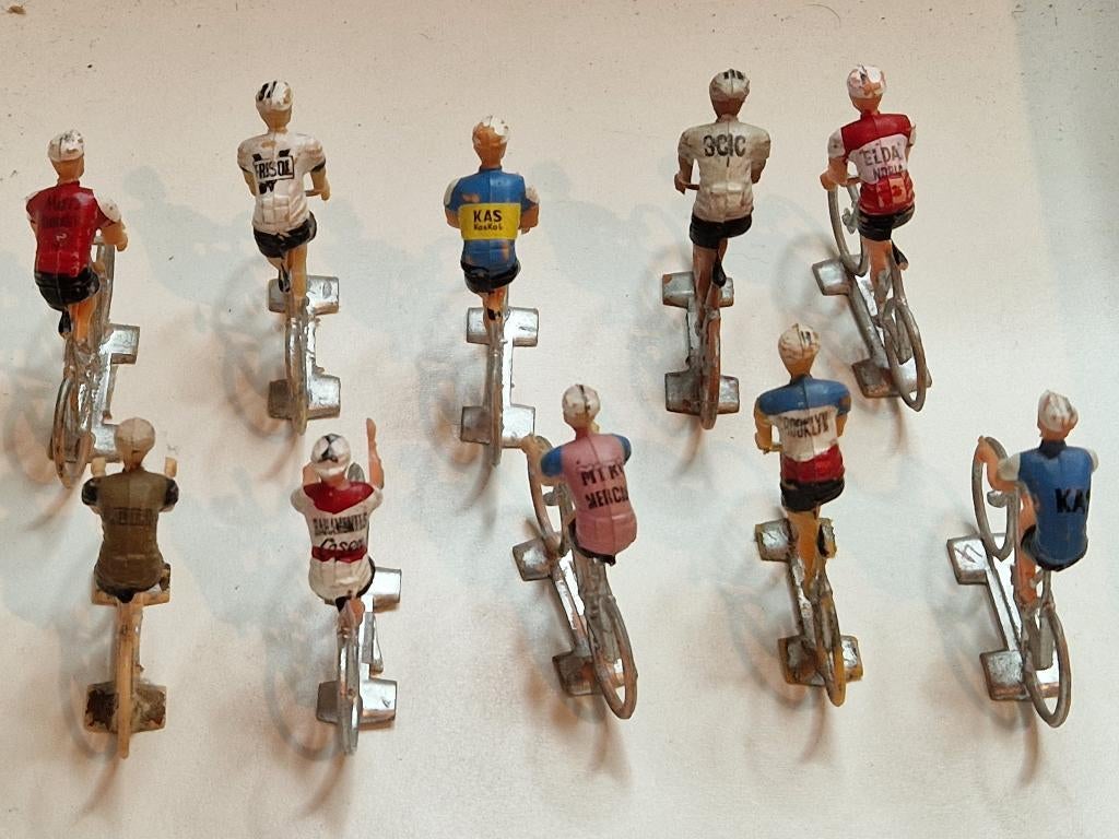 Cofalu Lot de 10 Cyclistes Avec Sponsor Différent, Collections, Enlèvement ou Envoi, Utilisé