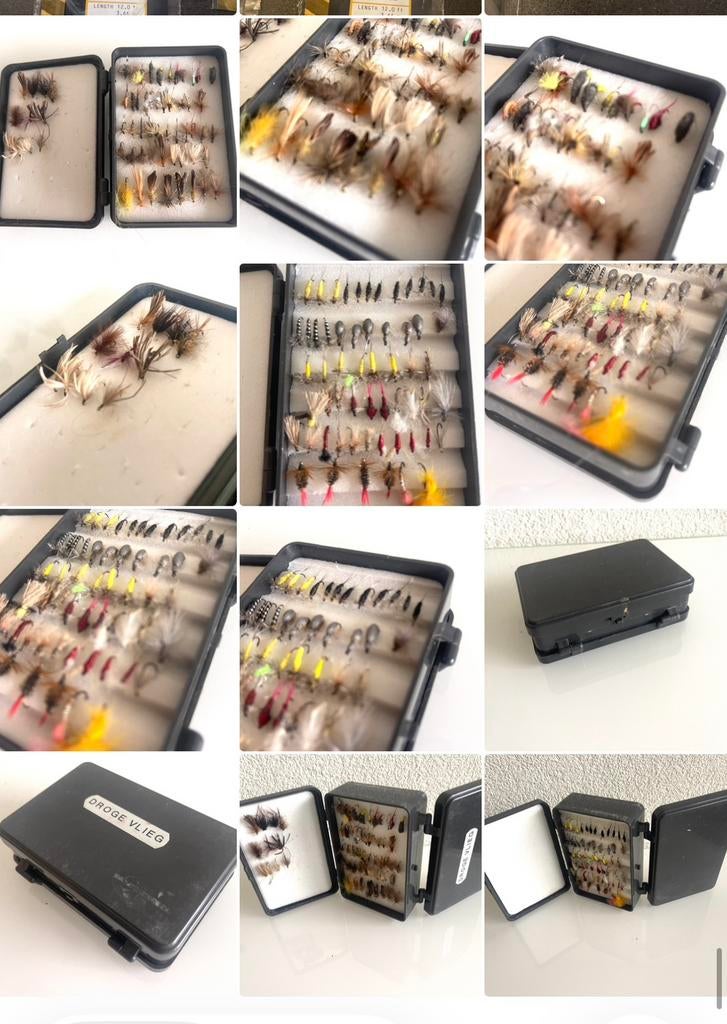 Doos met 120 droge vliegen, Ophalen of Verzenden, Zo goed als nieuw