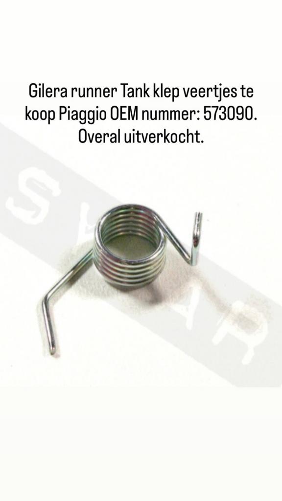 Gilera runner tankklep veer oem piaggio 573090, Fietsen en Brommers, Ophalen of Verzenden, Zo goed als nieuw, Piaggio