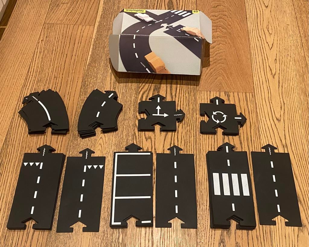 Autobaan Waytoplay - 40 stuks, Enfants & Bébés, Jouets | Circuits, Comme neuf, Pièces, Autres marques, À monter soi-même, Enlèvement ou Envoi