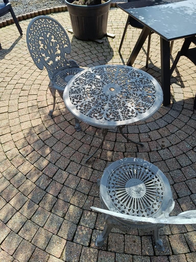 Metalen tuinsetje, Chaise, Salons de jardin, Enlèvement, Utilisé