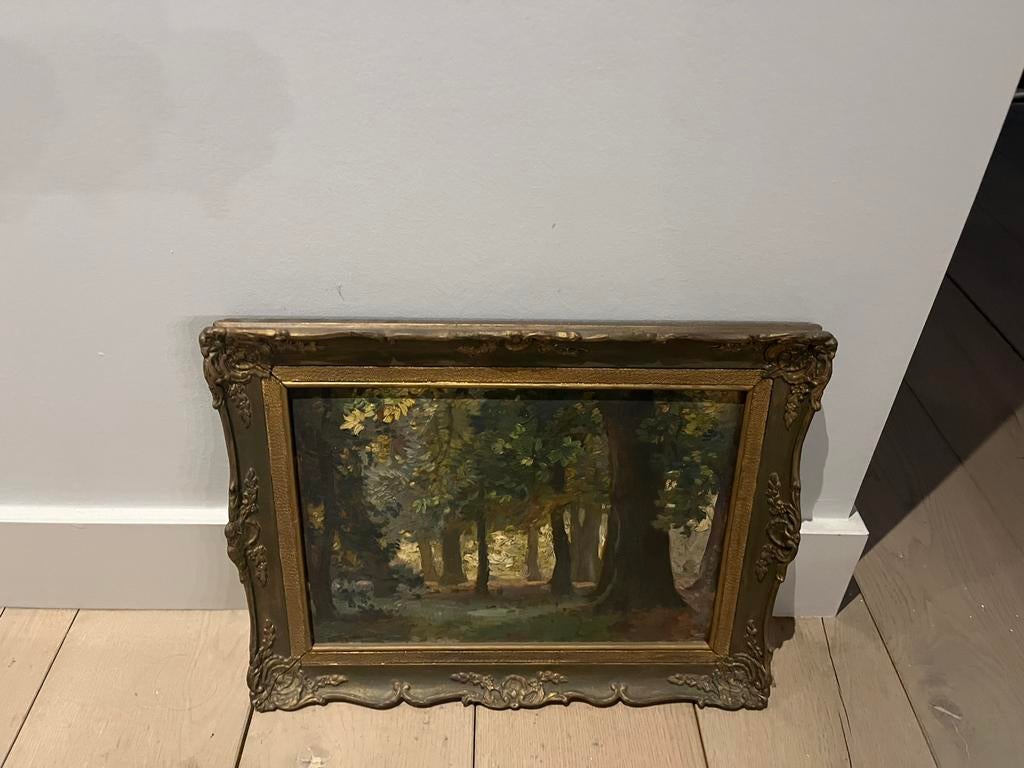 Klassiek  schilderij met sierkader – boslandschap”, Ophalen