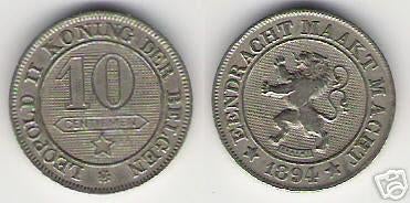 België: 10 cent 1894 VL = morin 237, Postzegels en Munten, Munten | België, Verzenden, Losse munt