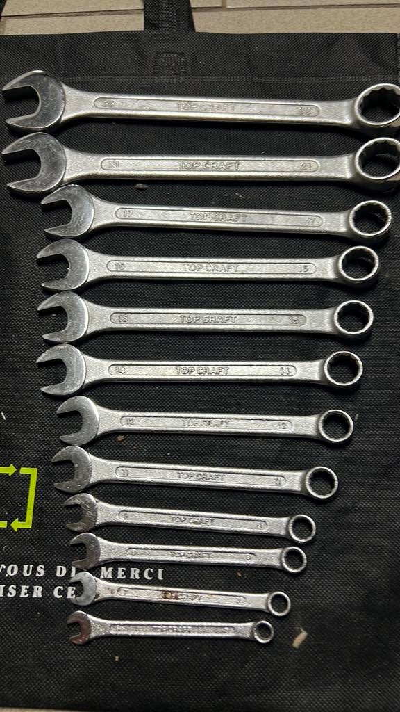 Lot de cles plates et mixtes – différentes tailles, Autos : Divers, Outils de voiture, Comme neuf, Enlèvement