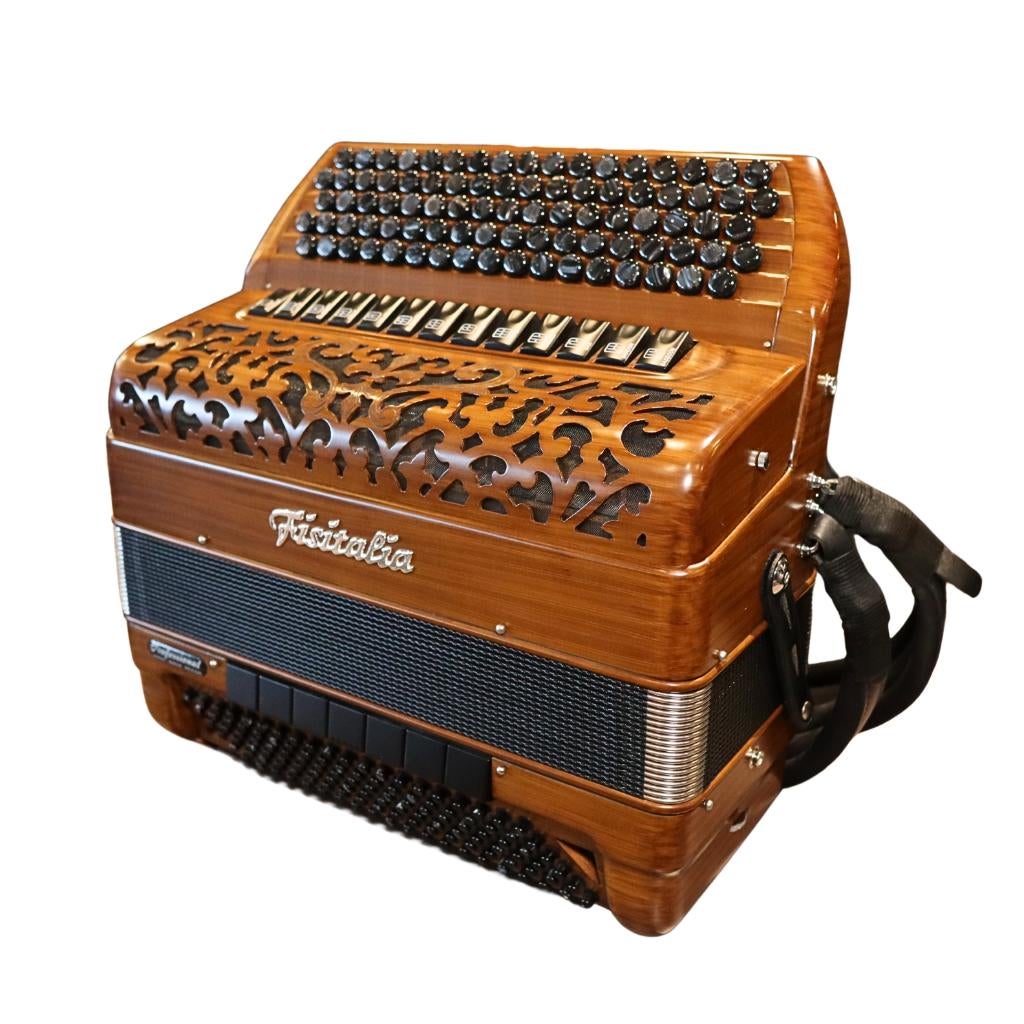 Fisitalia 46.45-TC Tweedehands Knopaccordeon, Muziek en Instrumenten, Accordeons, Met koffer, Zo goed als nieuw, Knopaccordeon