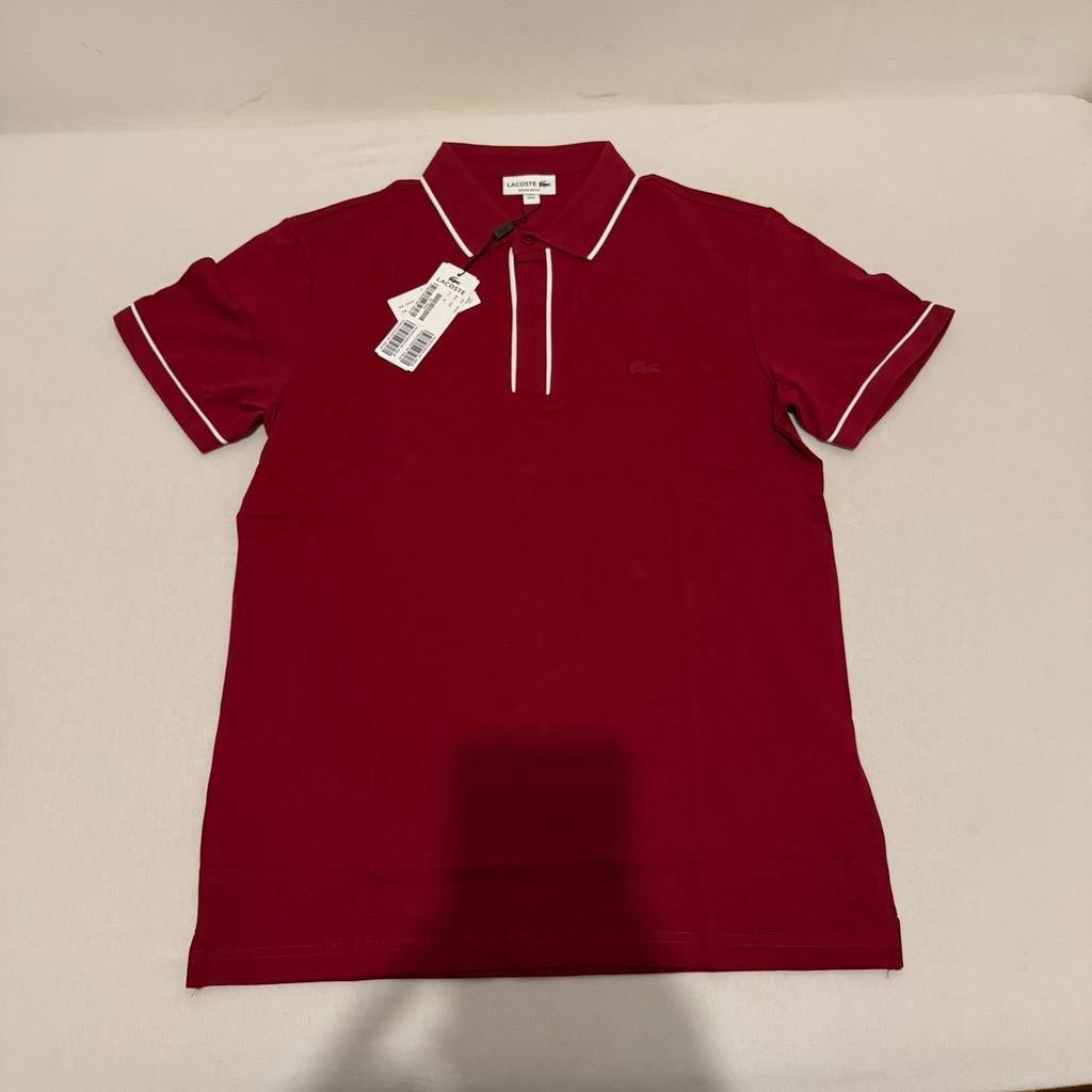 POLO LACOSTE ROUGE BORDEAUX, Enlèvement ou Envoi, Neuf, Taille 52/54 (L), Rouge