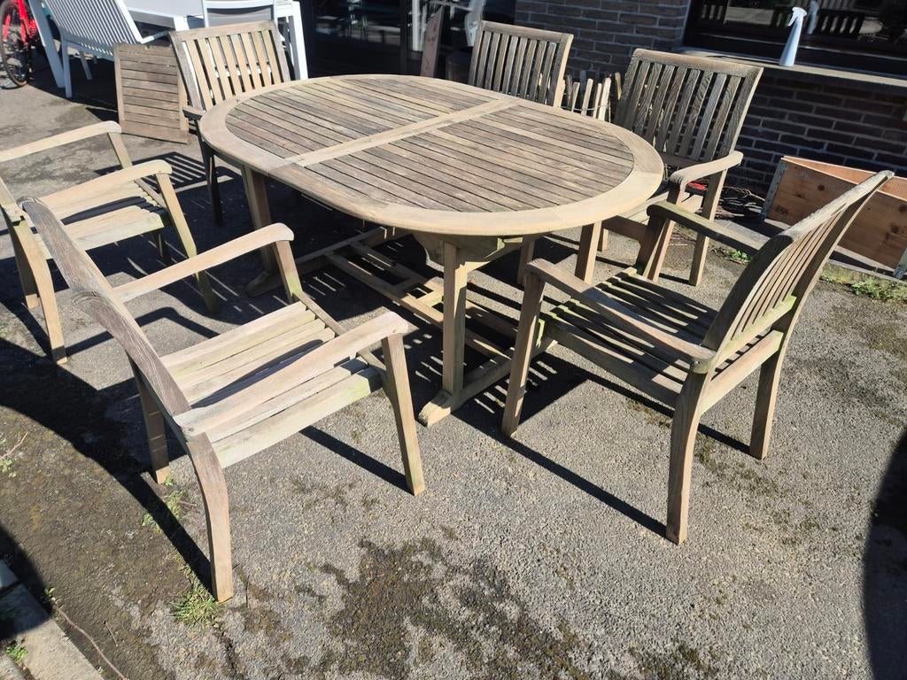 Teak tuinset, Tuin en Terras, Tuinsets en Loungesets, Tuinset, Ophalen