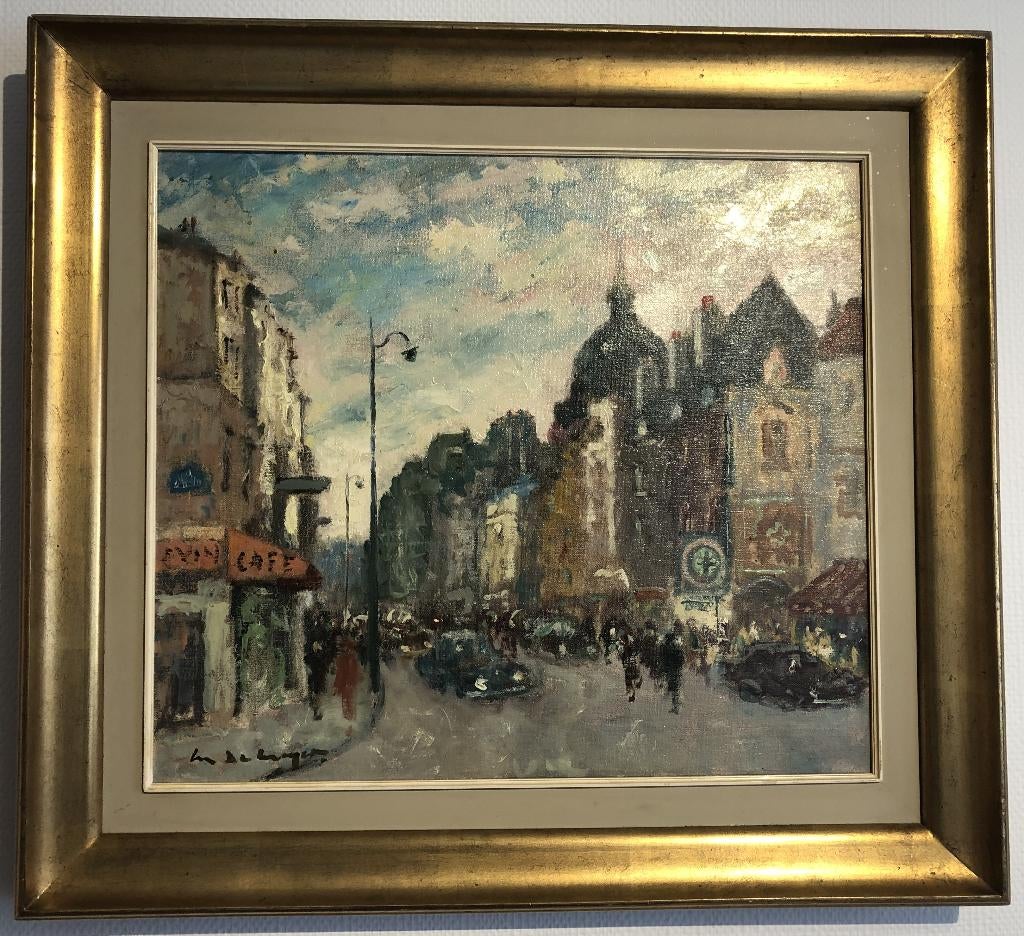 Stadsgezicht Parijs, Antiek en Kunst, Kunst | Schilderijen | Klassiek, Ophalen