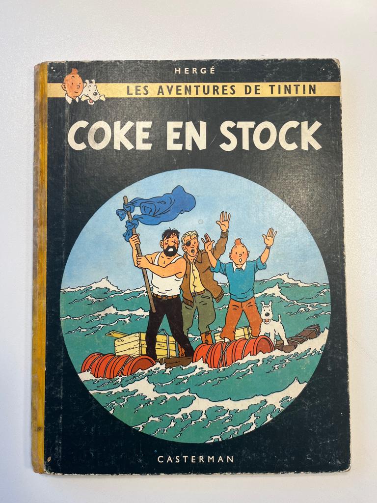 Tintin Coke et édition stock 1959, Livres, Enlèvement ou Envoi, Une BD, Utilisé, Herge