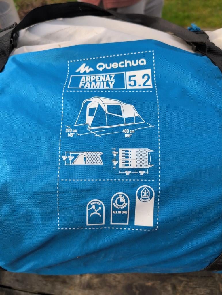 Quechua tent 5.2 (5 personen), Ophalen