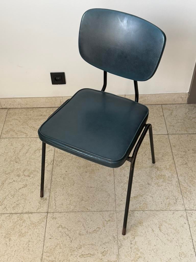 6 vintage stoelen door Pierre Guariche voor Trefac / Meurop, Huis en Inrichting, Stoelen, Gebruikt, Vijf, Zes of meer stoelen