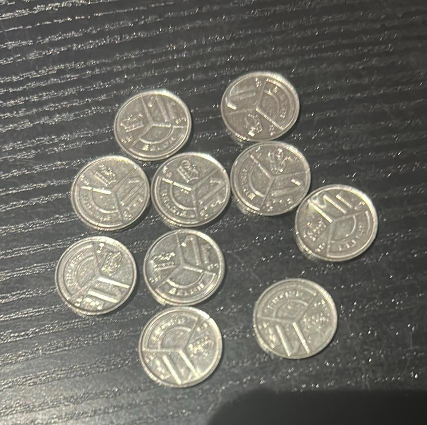 1 Belgische Frank muntjes, Postzegels en Munten, Munten | België, Ophalen, Metaal, Setje