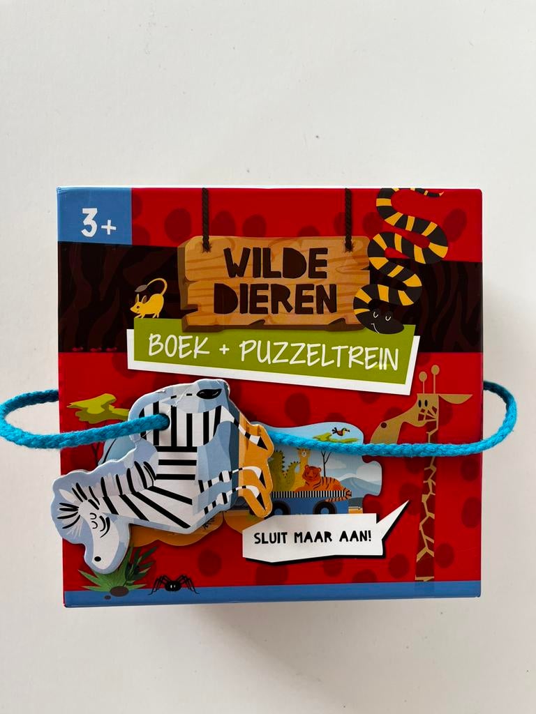 Boek + puzzeltrein, Ophalen of Verzenden, Zo goed als nieuw