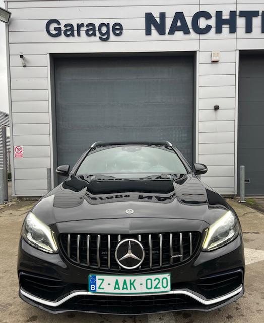 Mercedes AMG C63, Auto's, Automaat, Achterwielaandrijving, Zwart, Leder