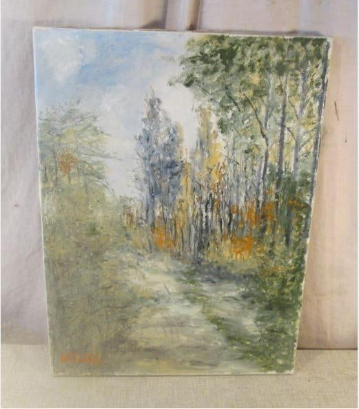 Œuvre magnifiquement peinte « Marais et arbres » - Peeraer, Enlèvement ou Envoi