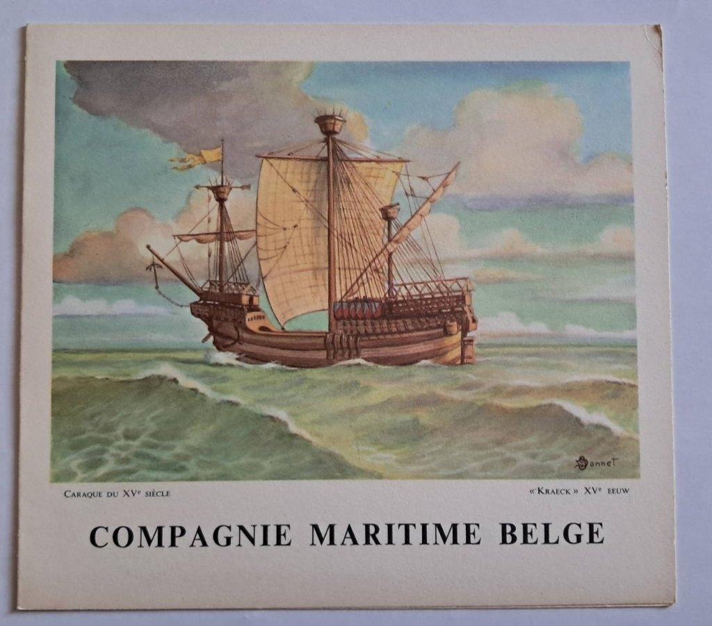 12 cartes CMB bateaux anciens compagnie maritime belge, Enlèvement ou Envoi