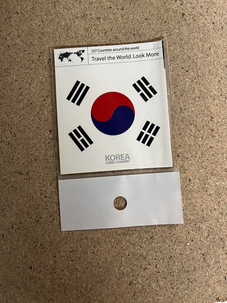 Sticker met vlag van Zuid-Korea