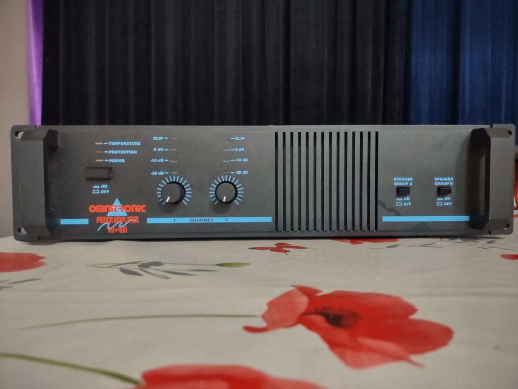Omnitronic Pa 400 power amplifier, TV, Hi-fi & Vidéo, Enlèvement ou Envoi, Utilisé, Stéréo
