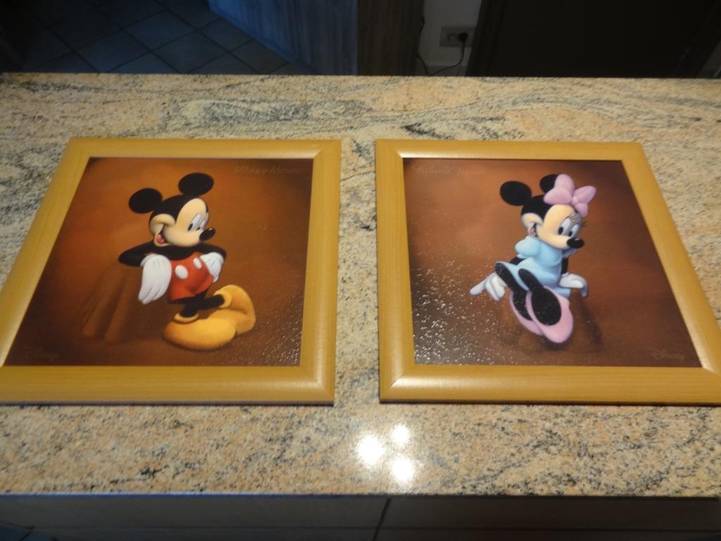 Set van 2 leuke Disney kaders (Mickey & Minnie)(prima staat), Ophalen, Zo goed als nieuw, Wanddecoratie