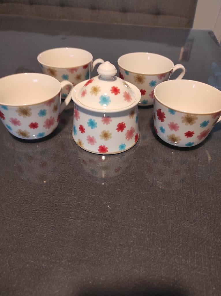 Thee Setje  van Willeroy & Boch Lina flora, Ophalen of Verzenden, Nieuw, Keramiek, Kop(pen) en/of Schotel(s)