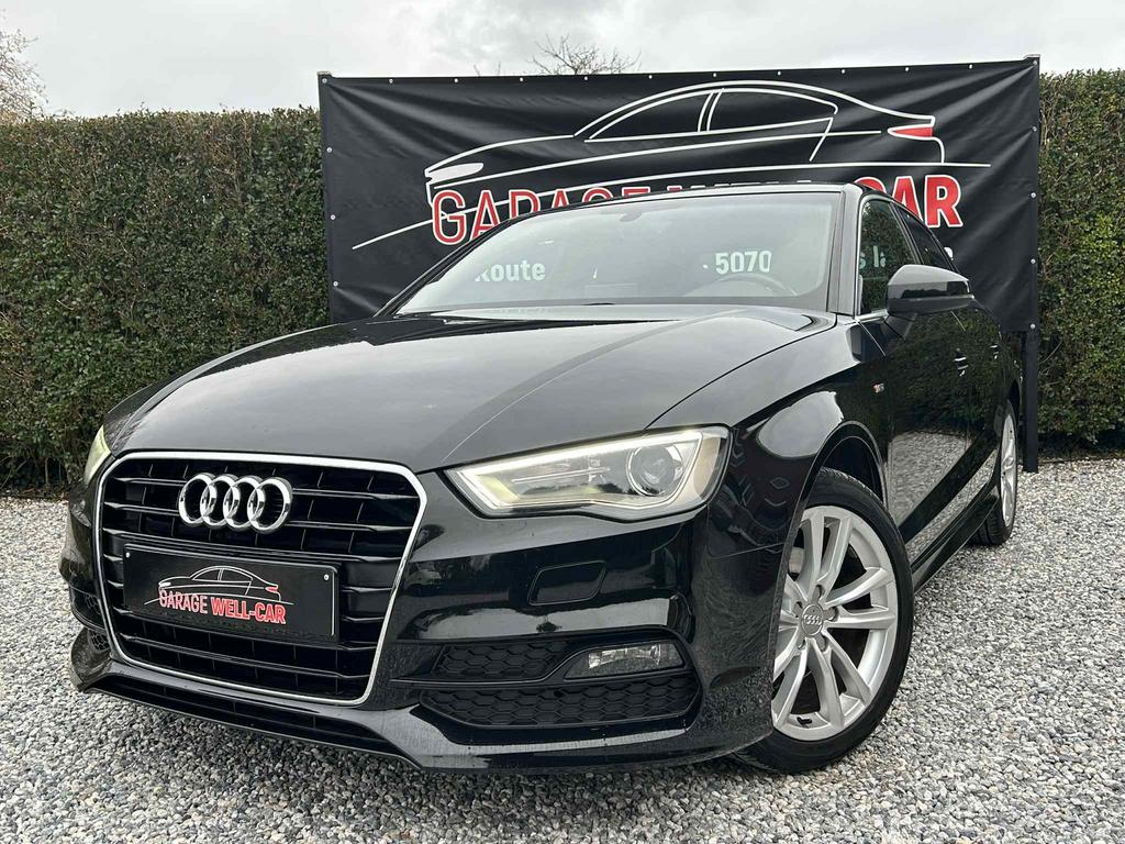 Audi A3 Berline 1.6Tdi Euro6b Ext S-Line/Pdc/Led/Gps/Cuir..., 4 deurs, 4 cilinders, Zwart, Leder