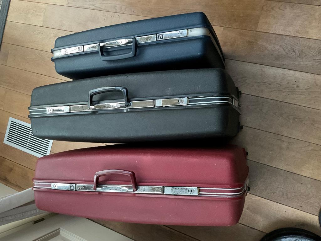 Valise de voyage vintage Samsonite, Bijoux, Sacs & Beauté, Valises, Enlèvement ou Envoi, 70 cm ou plus, Plastique dur, Utilisé