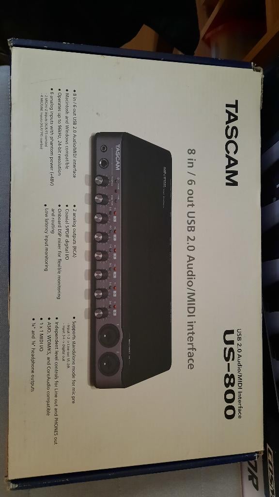 Tascam US-800 USB Audio/MIDI interface, Diensten en Vakmensen, Muzikanten, Artiesten en Dj's, Band, DJ, Orkest, Solo-artiest, Overige artiesten