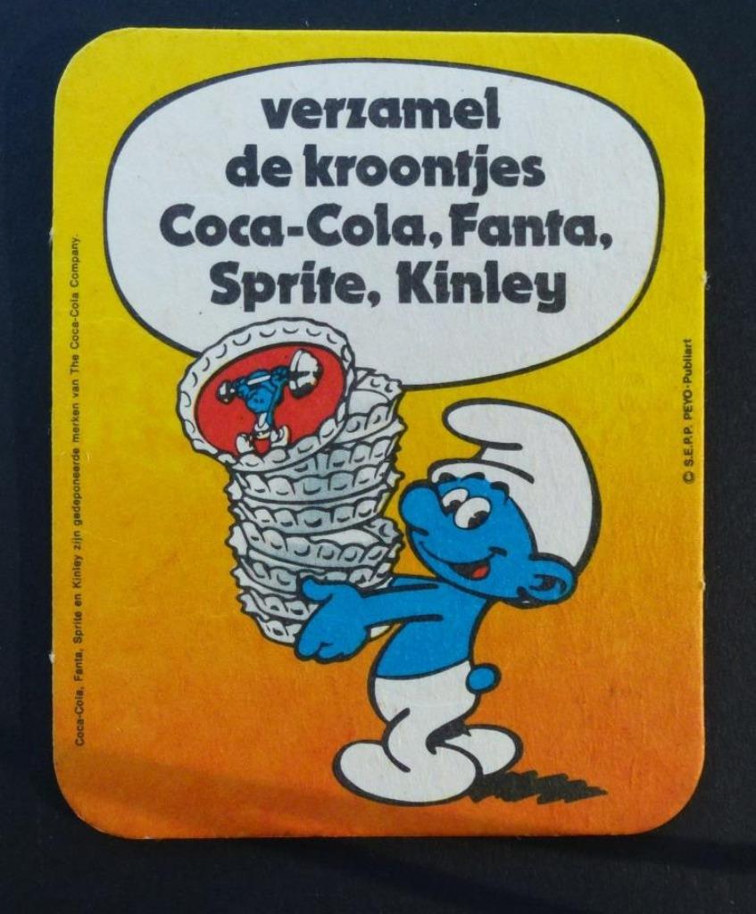 Tapis à bière Schtroumpf Coca Cola Fanta Sprite Kinley, Collections, Enlèvement ou Envoi, Utilisé, Sous-bock, Autres marques
