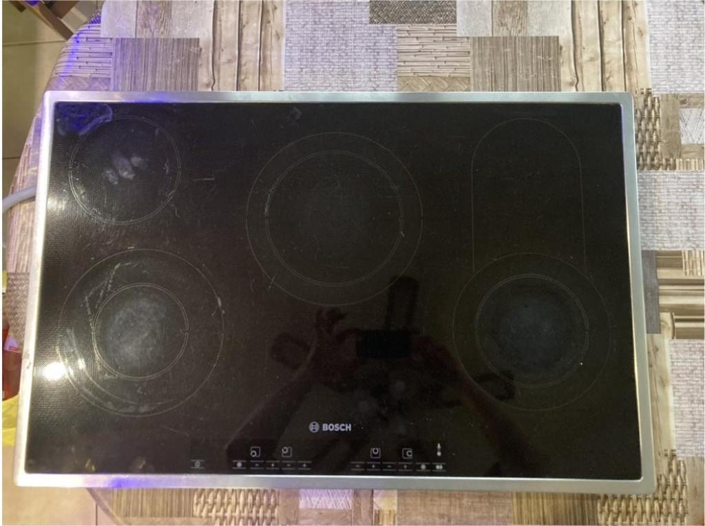 Bosh keramische keramische plaat 80x52 goede staat, Elektronische apparatuur, Kookplaten, Ophalen, Halogeen, Gebruikt, Inbouw